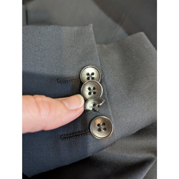 Theory Men's Navy Blue Blazer Jacket 40L 100% Wool Sports Coat Made in USA $1145 - Picture 8 of 9